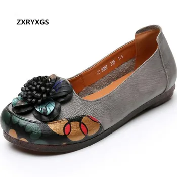 ZXRYXGS Brand Shoes Woman Soft Bottom Comfort Leisure Flat Shoes 2019 New Flower Printing Cow Leather Shoes Women Fashion Shoes
ZXRYXGS Brand Shoes Woman Soft Bottom Comfort Leisure Flat Shoes 2019 New Flower Printing Cow Leather Shoes Women Fashion Shoes
