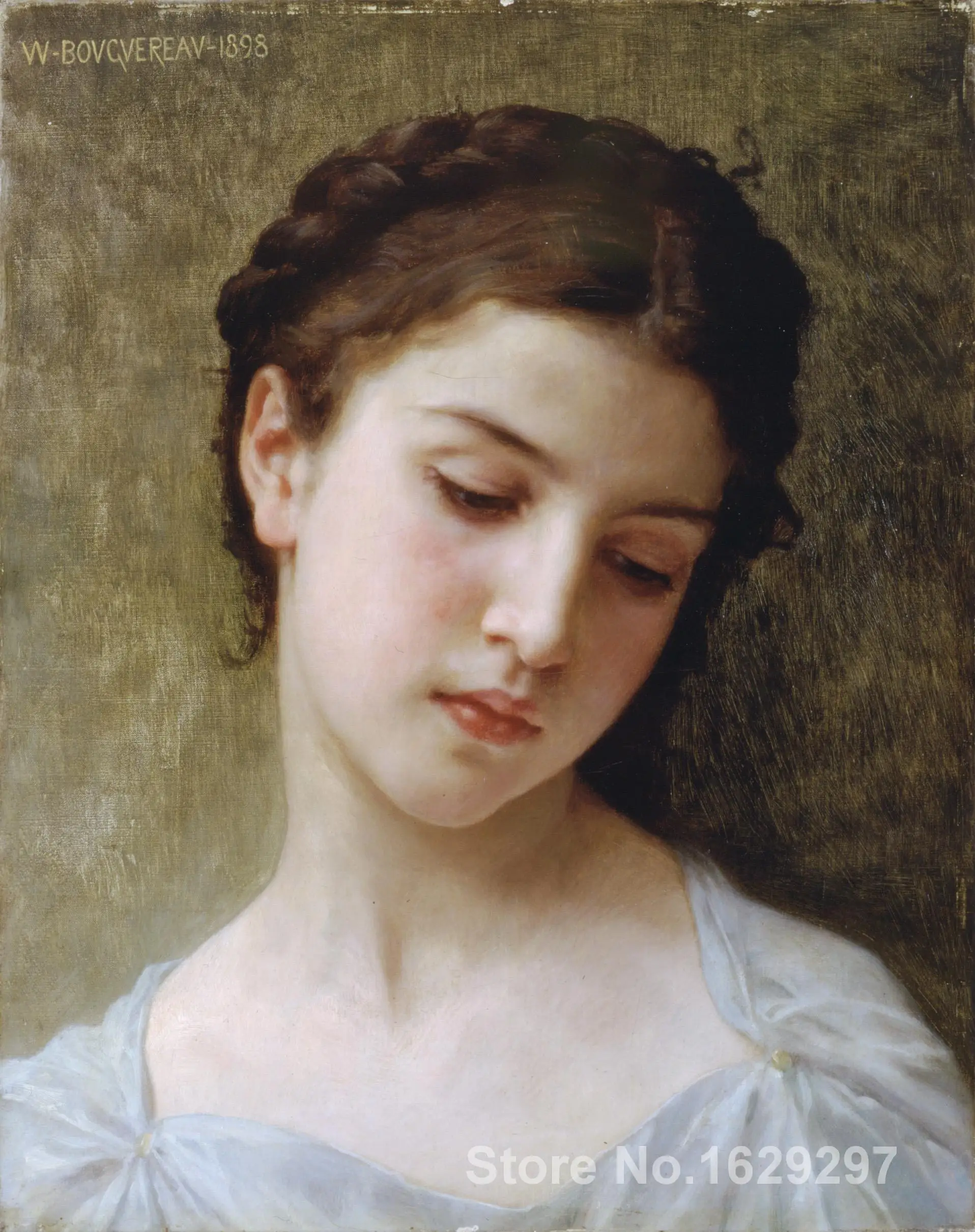 Canvas Paintings for living room Head Of A Young Girl William Adolphe Bouguereau High quality Hand painted
Canvas Paintings for living room Head Of A Young Girl William Adolphe Bouguereau High quality Hand painted