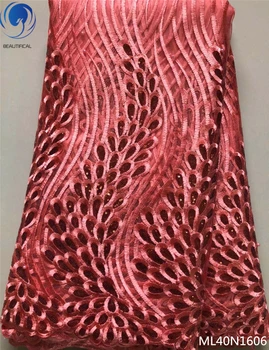 BEAUTIFICAL lace fabric wholesale elegant lace fabrics african lace fabric with sequins 5 yards free shipping for dress ML40N16
BEAUTIFICAL lace fabric wholesale elegant lace fabrics african lace fabric with sequins 5 yards free shipping for dress ML40N16