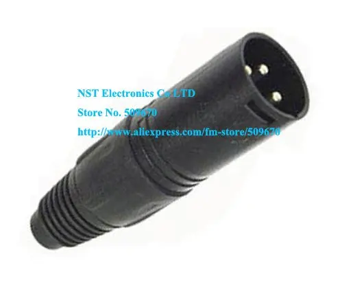 XLR 3Pin Male Plug Cable End Connector - Black NICKEL Pin/Free Shipping/1PC
XLR 3Pin Male Plug Cable End Connector - Black NICKEL Pin/Free Shipping/1PC