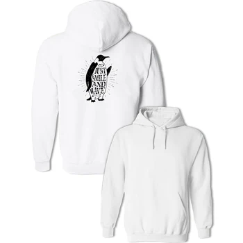 Penguin Desgin Just Smile and Wave Cotton Sweatshirts Women Men Funny Graphic Pullovers Spring Autumn Hoodies For Girl Lady
Penguin Desgin Just Smile and Wave Cotton Sweatshirts Women Men Funny Graphic Pullovers Spring Autumn Hoodies For Girl Lady