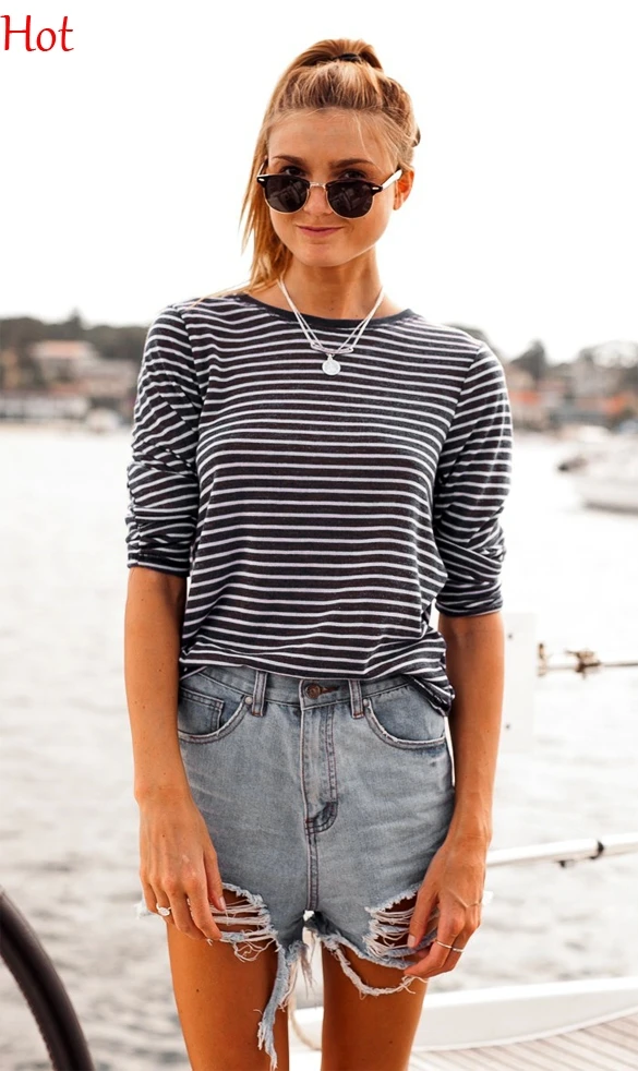 Women Tops Autumn Ladies Tshirt Sexy Casual Under T Shirts Striped Long Sleeved T-shirt Short Women Clothing Slim Top SV024611
Women Tops Autumn Ladies Tshirt Sexy Casual Under T Shirts Striped Long Sleeved T-shirt Short Women Clothing Slim Top SV024611