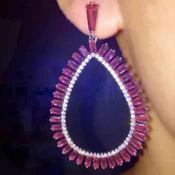 L5.6*W3.3cm unqie simple design pink stone dangle earrings for women fashion accessories party brincos
L5.6*W3.3cm unqie simple design pink stone dangle earrings for women fashion accessories party brincos