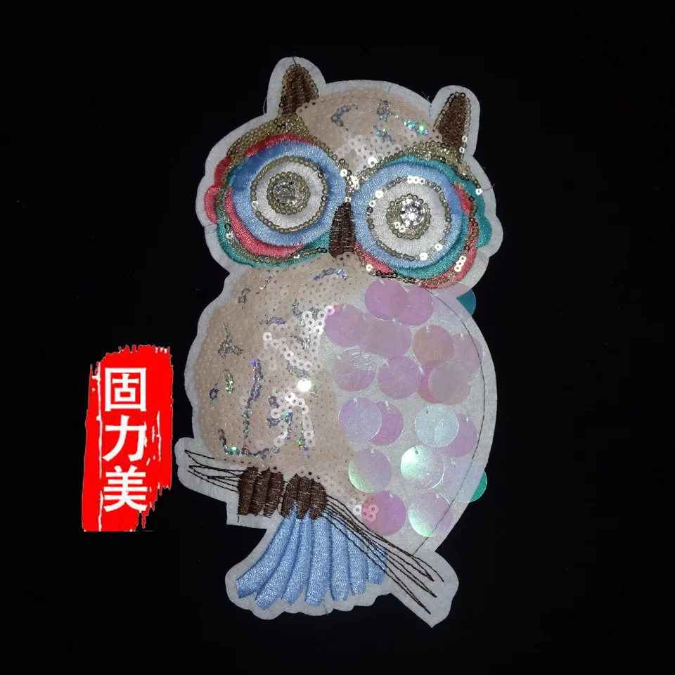 1 шт. 3D с рисунком в виде сов Заплатки наклейки для футболки бытовой термонаклейки