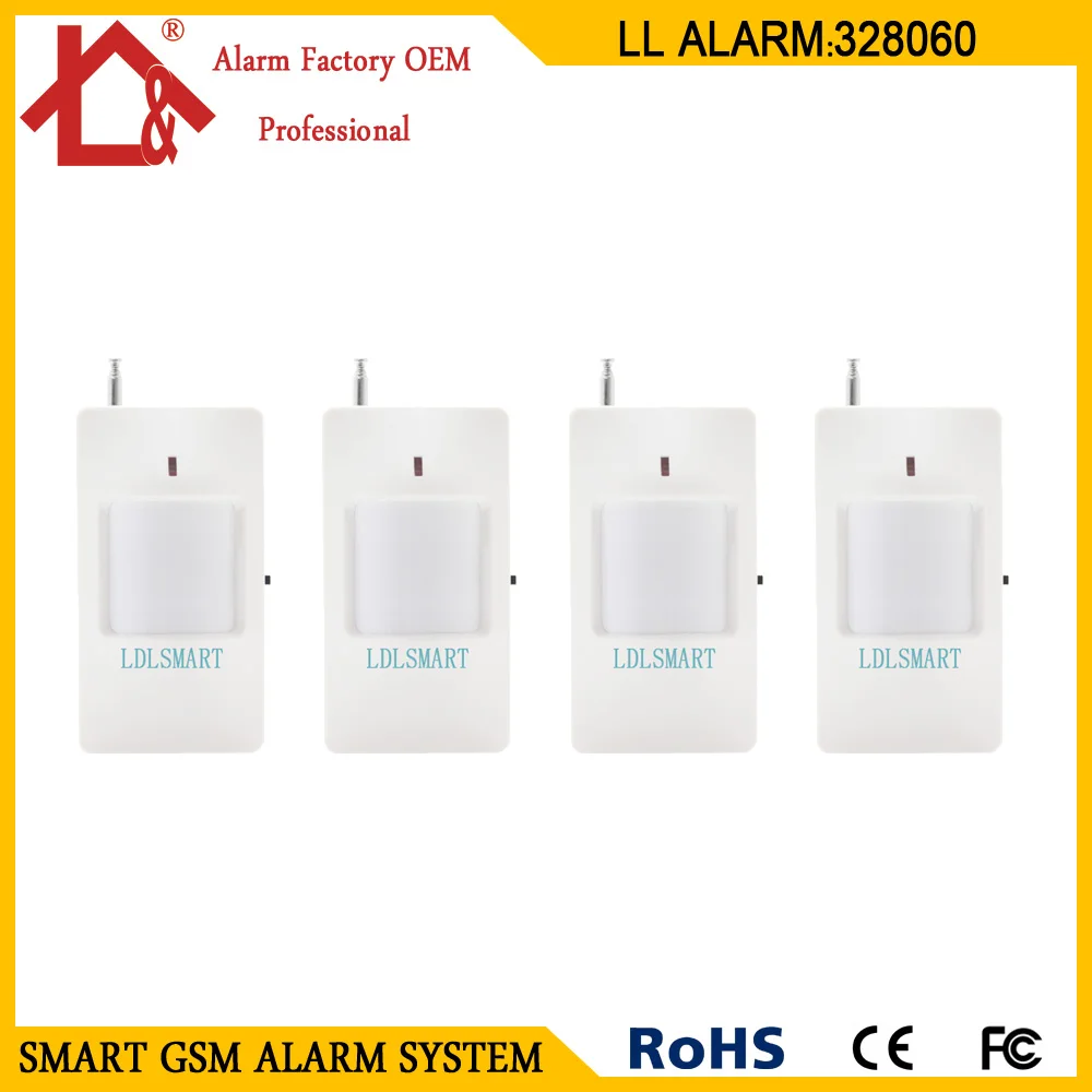 (4PCS) 433Mhz Wireless PIR Sensor Motion Detector For Wireless GSM/PSTN Auto Dial Home Security Alarm System
(4PCS) 433Mhz Wireless PIR Sensor Motion Detector For Wireless GSM/PSTN Auto Dial Home Security Alarm System