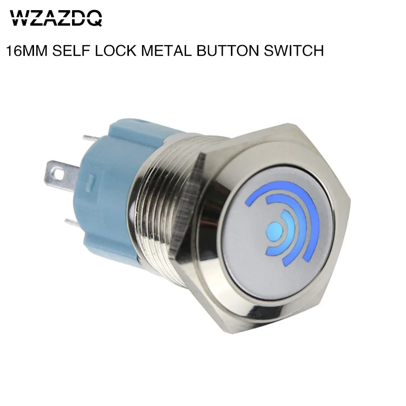 16 mm metal button switch self-locking metal button power switch, red and yellow blue green white 12v 24v 220v.
16 mm metal button switch self-locking metal button power switch, red and yellow blue green white 12v 24v 220v.
