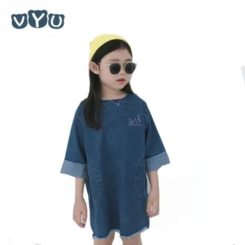 2019 Spring Summer Baby Girls Denim Dress Three Quarter Sleeve Princess Dress With Fashion Kids Girls Jeans Dress Summer Outwear
2019 Spring Summer Baby Girls Denim Dress Three Quarter Sleeve Princess Dress With Fashion Kids Girls Jeans Dress Summer Outwear