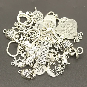 Hot Sales 100g (50~80pcs)Mixed Antique Silver Color European Bracelets Pendants Fashion Making Findings DIY Handmade Charms
Hot Sales 100g (50~80pcs)Mixed Antique Silver Color European Bracelets Pendants Fashion Making Findings DIY Handmade Charms