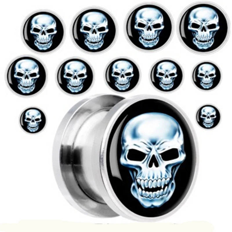 MODRSA 2pcs Stainless Steel Skulls Ear Gauges Hyperbole Plugs and Tunnels Ear Flesh Piercing Ears Expanders Hip Hop Body Jewelry
MODRSA 2pcs Stainless Steel Skulls Ear Gauges Hyperbole Plugs and Tunnels Ear Flesh Piercing Ears Expanders Hip Hop Body Jewelry