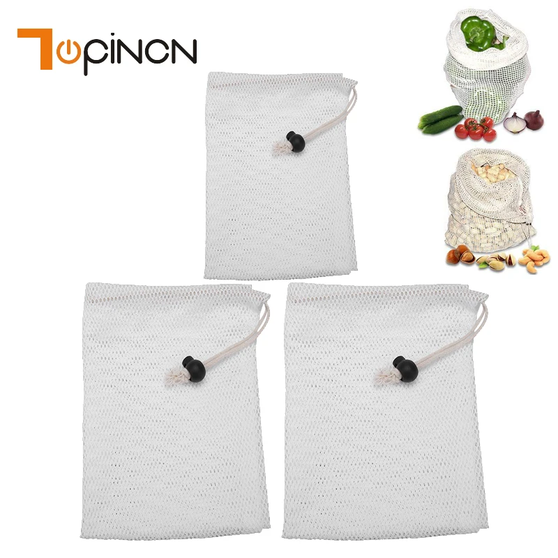 

Reusable Mesh Produce Bags Washable Eco Friendly Bags for Grocery Shopping Storage Fruit Vegetable Toys Sundries Produce Bag
