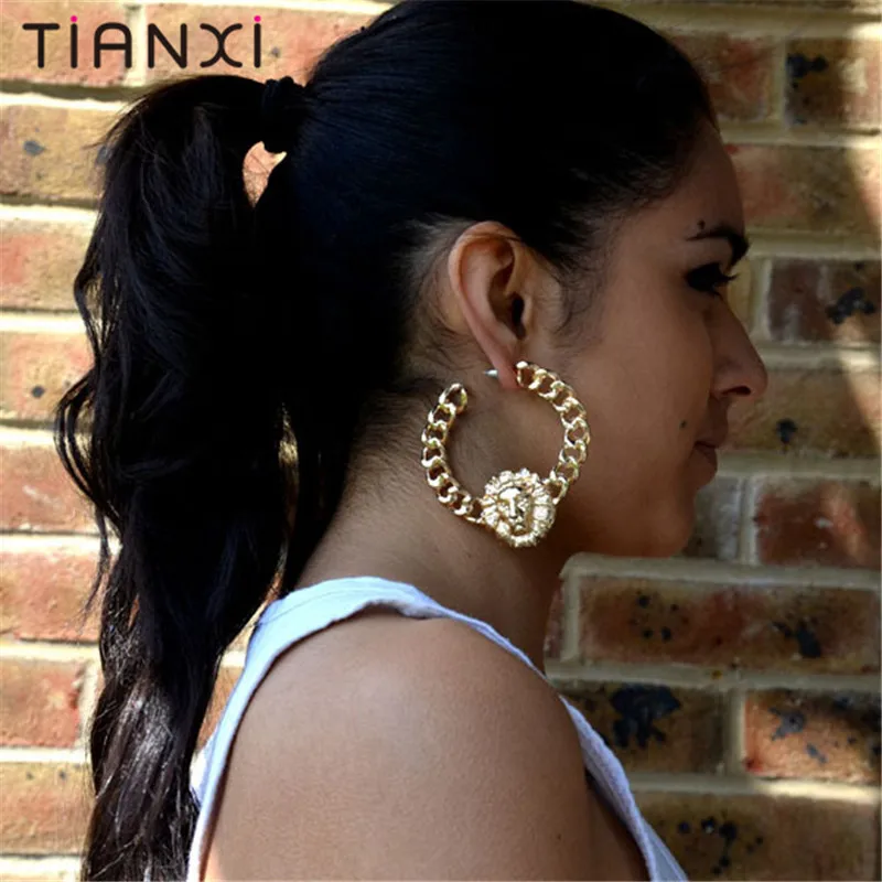 Stud Earrings for Women Fashion Jewelry 2018 Exaggerated Metal Hipster Round Vintage Lion Head Earrings
Stud Earrings for Women Fashion Jewelry 2018 Exaggerated Metal Hipster Round Vintage Lion Head Earrings