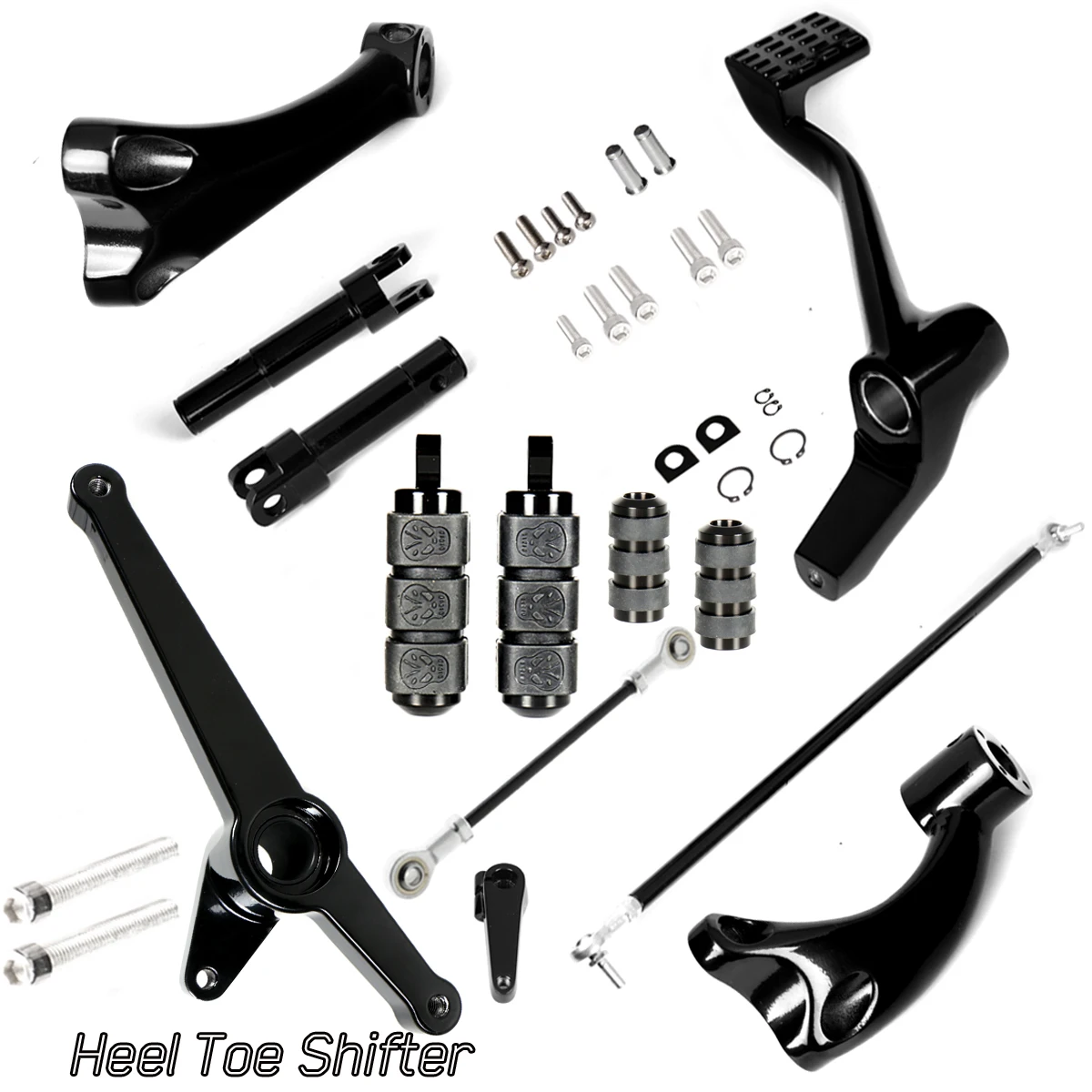 Gloss black Forward Controls Heel Toe Shifter Pegs Levers Linkages&Rudyness Footpegs For Harley 06-13 Sportster 883 1200
Gloss black Forward Controls Heel Toe Shifter Pegs Levers Linkages&Rudyness Footpegs For Harley 06-13 Sportster 883 1200