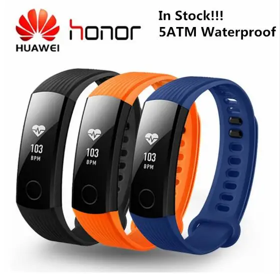 

HUAWEI Honor Band 3 Smartband Heart Rate Monitor Calories Consumption Pedometer 50 Meters Waterproof Smart Band Health Tracker