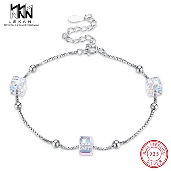 Shining Square Crystal From Swarovski 925 Sterling Silver Bracelets Bangles Box Chain For Women Fine Jewlery Anniversary Party
Shining Square Crystal From Swarovski 925 Sterling Silver Bracelets Bangles Box Chain For Women Fine Jewlery Anniversary Party