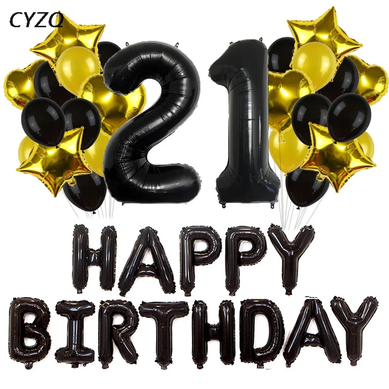 14pcs/lot Happy Birthday Balloons Gold Black Latex Balloons Wedding Decoration 32inch Number Foil Balloon Birthday Party Decor
14pcs/lot Happy Birthday Balloons Gold Black Latex Balloons Wedding Decoration 32inch Number Foil Balloon Birthday Party Decor