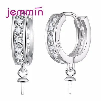 New Trendy White CZ Crystal Simple Female Earrings Hoop Jewelry 925 Sterling Silver for Women DIY Earrings 5 Pairs/Lot
New Trendy White CZ Crystal Simple Female Earrings Hoop Jewelry 925 Sterling Silver for Women DIY Earrings 5 Pairs/Lot
