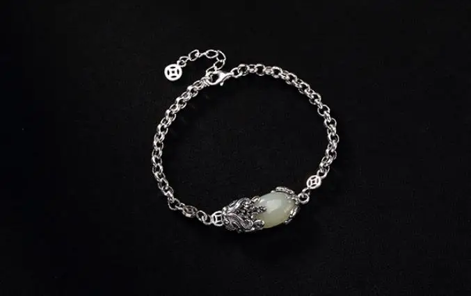 JOOCHEER Sterling S925 925 silver Bracelet Bangle natural stone brave troops ethnic trendy 17CM
JOOCHEER Sterling S925 925 silver Bracelet Bangle natural stone brave troops ethnic trendy 17CM
