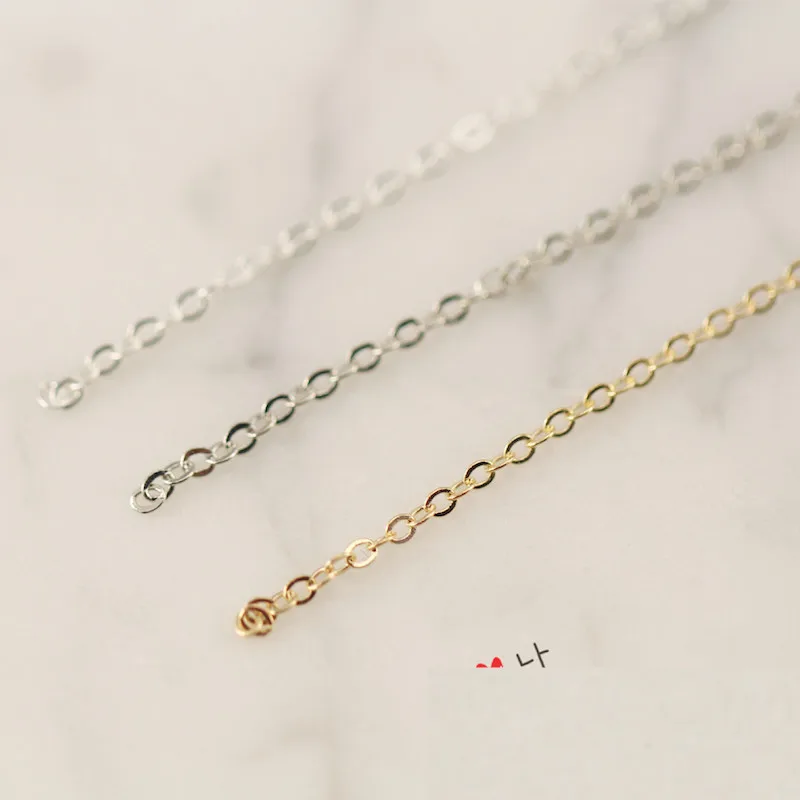5m Gold Silver copper 2mm Link Rolo Chains Fashion Jewelry for Necklace accessories DIY handmade finding | Украшения и аксессуары