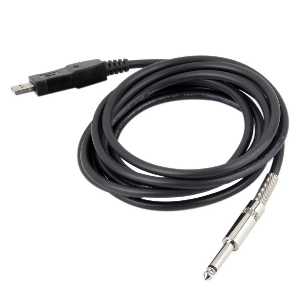 SEWS 1 шт. Прямая поставка 3 м Гитара Бас 1/4 ''USB к 6 мм Разъем соединительный