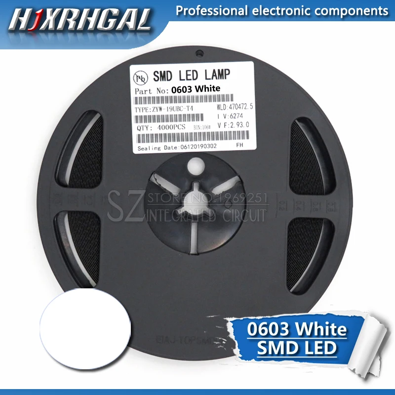 1 катушка 4000 шт белый 0603 SMD светодиодные диоды новые и оригинальные hjxrhgal
1 катушка 4000 шт белый 0603 SMD светодиодные диоды новые и оригинальные hjxrhgal