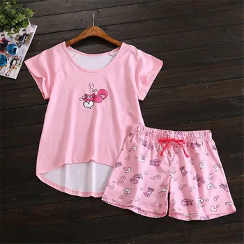 New Vogue Summer Clothes Women Sleep Sets Short-sleeve Shorts Cute Pure Cotton Pajamas Sets Homewear Lady Sleepwear Pajama Suits
New Vogue Summer Clothes Women Sleep Sets Short-sleeve Shorts Cute Pure Cotton Pajamas Sets Homewear Lady Sleepwear Pajama Suits