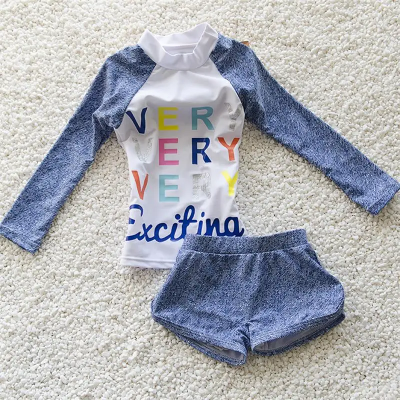 New Arrival Kids Swimsuit Quality Girls Swimwear Teenagers Two-pieces Long sleeve Anti UV Bath Suit Sweet Children Beachwear
New Arrival Kids Swimsuit Quality Girls Swimwear Teenagers Two-pieces Long sleeve Anti UV Bath Suit Sweet Children Beachwear