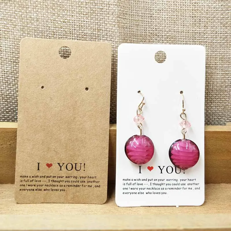 9*5cm kraft stock handmade with love retangular Jewelry Earring packing Cards White I Love U Earring Cardsstud Earring Cards
9*5cm kraft stock handmade with love retangular Jewelry Earring packing Cards White I Love U Earring Cardsstud Earring Cards