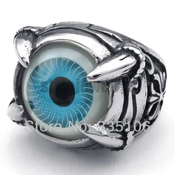 Free Shipping! Fashion 4 Claws Blue Evil Eye Ring Stainless Steel Jewelry Retro Punk Biker Men Ring Wholesale SWR0092
Free Shipping! Fashion 4 Claws Blue Evil Eye Ring Stainless Steel Jewelry Retro Punk Biker Men Ring Wholesale SWR0092