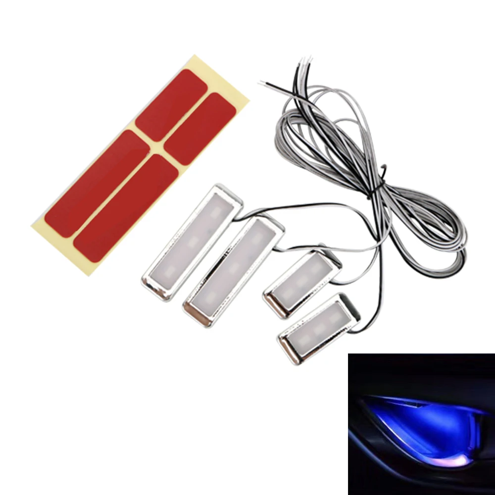 4pcs Cool Door Handle Lighting 3 LEDs Decorative Armrest Inner Bowl Lights Universal Auto Interior Lamp
4pcs Cool Door Handle Lighting 3 LEDs Decorative Armrest Inner Bowl Lights Universal Auto Interior Lamp