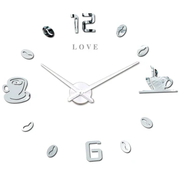 Love Letters 3D DIY Silent Wall Clock Acrylic Coffee Cups Quartz Large Clock for Living Room Mirror Wall Stickers Home Decor
Love Letters 3D DIY Silent Wall Clock Acrylic Coffee Cups Quartz Large Clock for Living Room Mirror Wall Stickers Home Decor