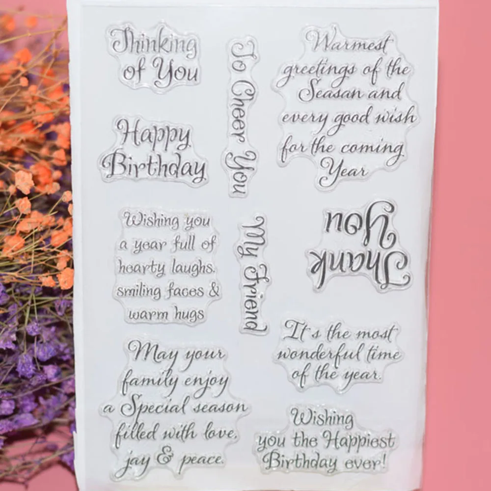 Greeting Letters Transparent Clear Rubber Stamp Silicone Scrapbooking Photo Album Decorative Stamp Sheet DIY Crafts
Greeting Letters Transparent Clear Rubber Stamp Silicone Scrapbooking Photo Album Decorative Stamp Sheet DIY Crafts