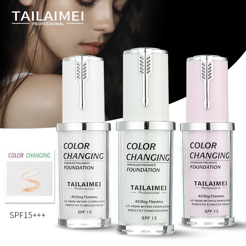 3 Color TLM Color Changing Liquid Foundation Base Makeup Cosmetics Primer Complexion Cream Concealer Makeup Coverage 40ml
3 Color TLM Color Changing Liquid Foundation Base Makeup Cosmetics Primer Complexion Cream Concealer Makeup Coverage 40ml