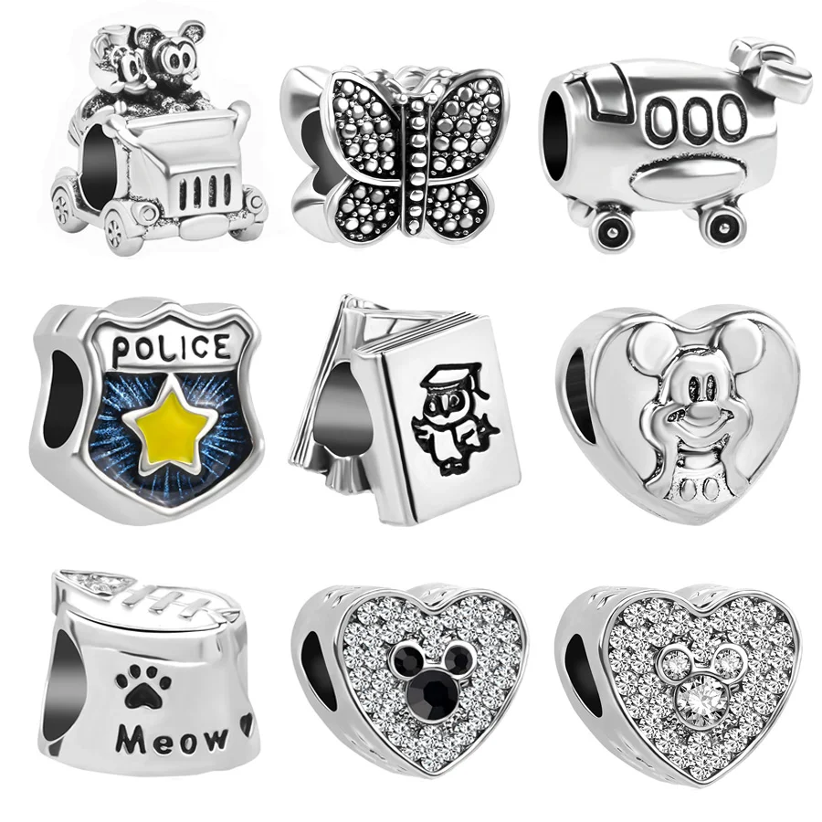 New Original alloy Bead Aircraft Mickey mouse meow butterfly police Charm Fit Europe Pandora Bracelet DIY Women Jewelry Trinket
New Original alloy Bead Aircraft Mickey mouse meow butterfly police Charm Fit Europe Pandora Bracelet DIY Women Jewelry Trinket