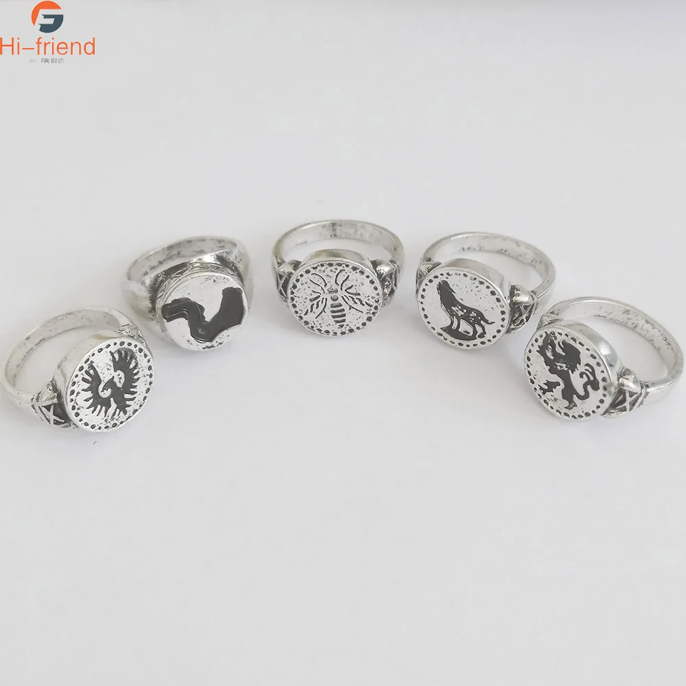 European and American explosion animal ring Eagle bee hungry wolf lion viper men women ring fashion alloy decoration gift
European and American explosion animal ring Eagle bee hungry wolf lion viper men women ring fashion alloy decoration gift