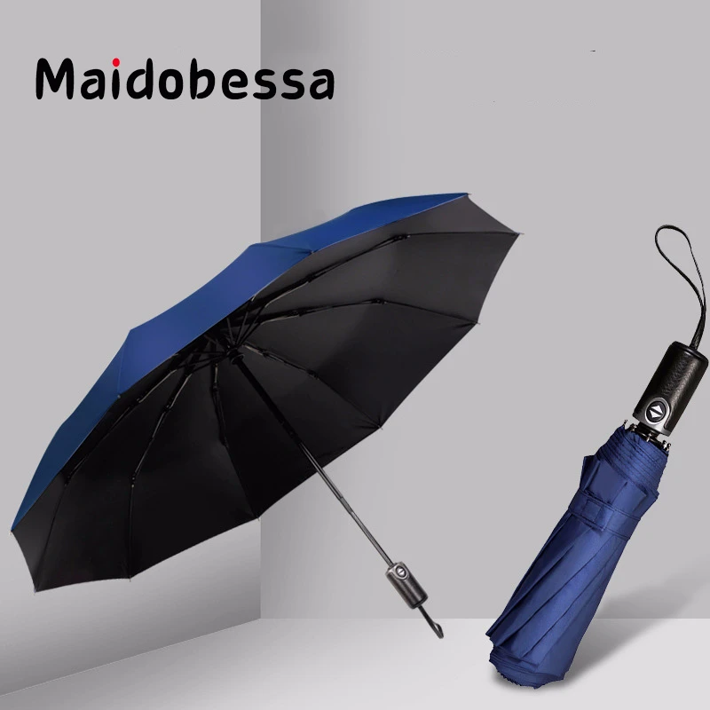 Solid Creative Ten Bone Automatic Umbrella Three Folding Anti ultraviolet Sunscreen Vinyl Sunny And Rainy Large Area Umbrella
Solid Creative Ten Bone Automatic Umbrella Three Folding Anti ultraviolet Sunscreen Vinyl Sunny And Rainy Large Area Umbrella