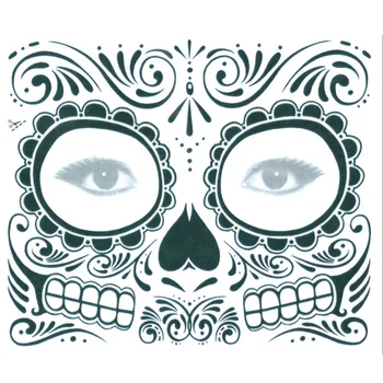 Facial makeup Sticker Special Waterproof Face tattoo Day of The Dead Skull Face dress up Halloween Temporary Tattoo Stickers
Facial makeup Sticker Special Waterproof Face tattoo Day of The Dead Skull Face dress up Halloween Temporary Tattoo Stickers