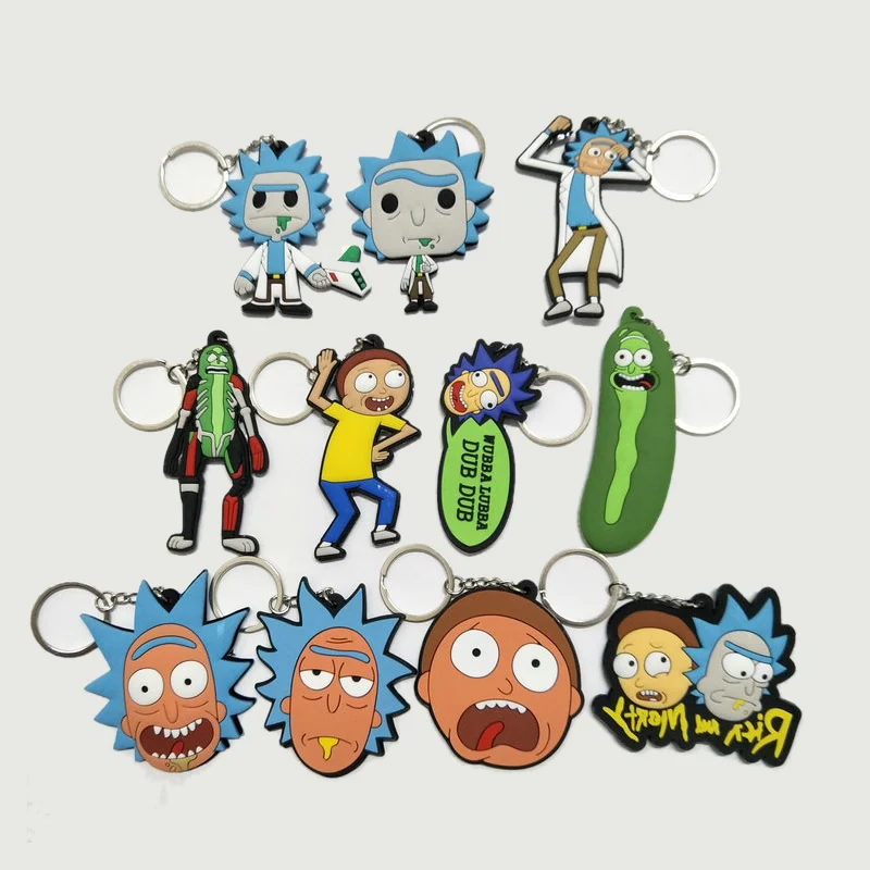 2018 New Rick and Morty Keychain pendant Trinket Soft PVC Key Chain 11 styles Jewelry Souvenirs Gift key Ring
2018 New Rick and Morty Keychain pendant Trinket Soft PVC Key Chain 11 styles Jewelry Souvenirs Gift key Ring