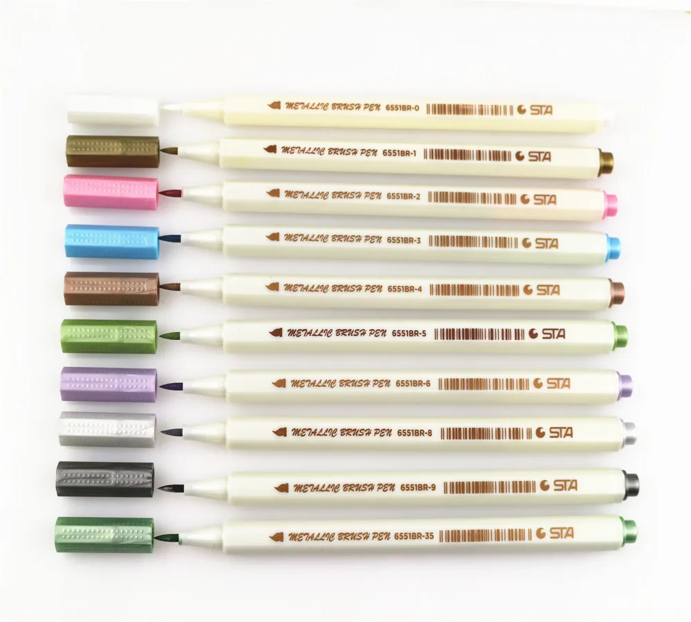 STA 6551 BRUSH 10 Colors Lot Marker Pen Scrapbooking Crafts Soft Brush Pen Art Marker Pen For Stationery School Supplies
STA 6551 BRUSH 10 Colors Lot Marker Pen Scrapbooking Crafts Soft Brush Pen Art Marker Pen For Stationery School Supplies