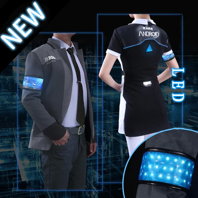 Game Detroit: Become Human Cosplay Connor RK800 LED Upgrade Agent Suit Uniform Tight Unifrom Cosplay Costume for Halloween
Game Detroit: Become Human Cosplay Connor RK800 LED Upgrade Agent Suit Uniform Tight Unifrom Cosplay Costume for Halloween