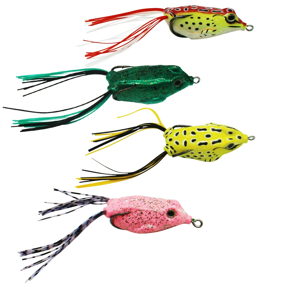 4pcs Plastic Hard Fishing Lures Mixed Color Ray Frog Fishing Lures Double Hook Artificial Minnow Crank fishin With Weight 21g
4pcs Plastic Hard Fishing Lures Mixed Color Ray Frog Fishing Lures Double Hook Artificial Minnow Crank fishin With Weight 21g