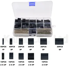 620 pièces Dupont 1 P 2 P 3 P 7 P 2X2 P connecteur 2.54mm, câble cavalier fil broche en-tête boîtier Kit mâle + femelle broche Terminal connecteur(China)