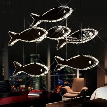 Simple modern stainless steel restaurant crystal chandelier LED bar chandelier creative personality fish chandelier ZP4131733
Simple modern stainless steel restaurant crystal chandelier LED bar chandelier creative personality fish chandelier ZP4131733
