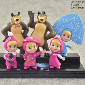 6 pieces/set Russia Masha toy Creative bear doll gift for kids Cake decoration Children's Day gift
6 pieces/set Russia Masha toy Creative bear doll gift for kids Cake decoration Children's Day gift