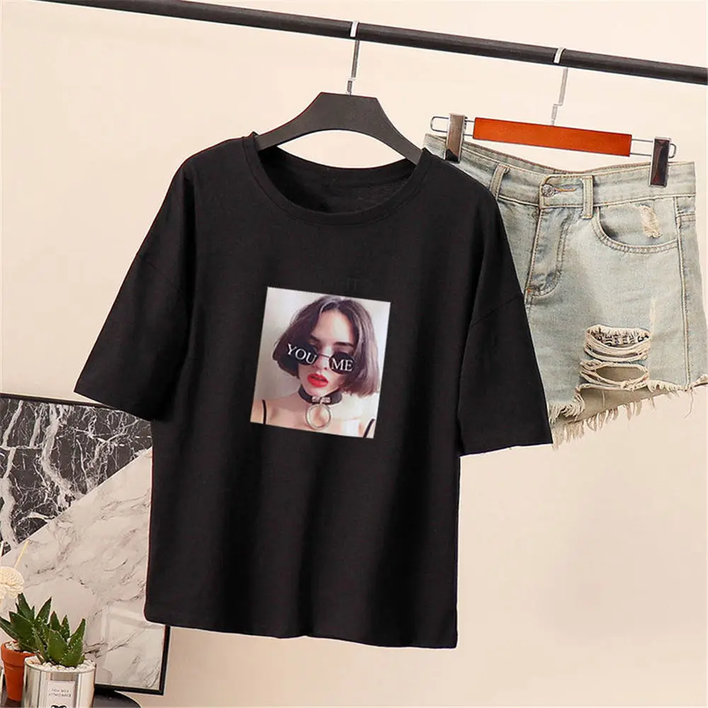 Korea New 2019 Spring Summer tshirt Black Print College Short Sleeve T-shirts Female T Shirt Harajuku Women Top Soft Tshirt
Korea New 2019 Spring Summer tshirt Black Print College Short Sleeve T-shirts Female T Shirt Harajuku Women Top Soft Tshirt