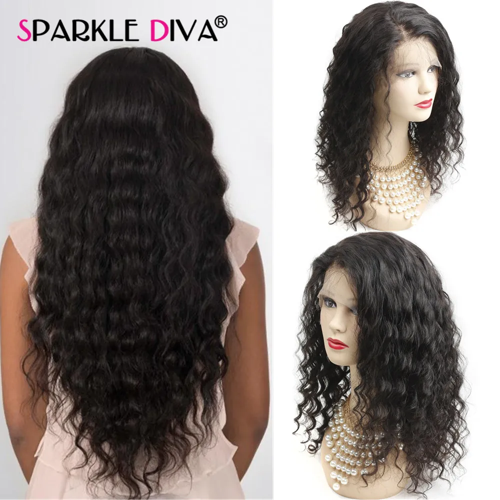 Pre Plucked 360 Lace Front Human Hair Wigs For Black Women Remy Brazilian Loose Wave Wig 150% With Baby | Шиньоны и парики