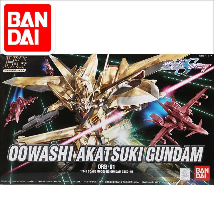 Оригинальная японская модель Gundam HG 1/144 00WASHI AKATSUKI SEED DESTINY GOLDEN GUNDAM Mobile Suit детские