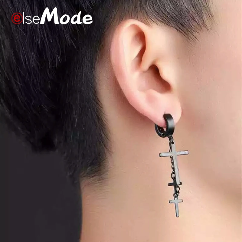 ELSEMODE Punk 1Pair Black Gold Titanium Stainless Steel Multilayer Cross Stud Earrings for Women Men Christmas Gifts Jewelry
ELSEMODE Punk 1Pair Black Gold Titanium Stainless Steel Multilayer Cross Stud Earrings for Women Men Christmas Gifts Jewelry