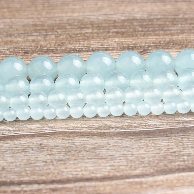 LanLi natural Jewelry 6/8/10/12mm Light blue jades Loose Beads DIY men and women Bracelet Necklace anklet Accessories
LanLi natural Jewelry 6/8/10/12mm Light blue jades Loose Beads DIY men and women Bracelet Necklace anklet Accessories