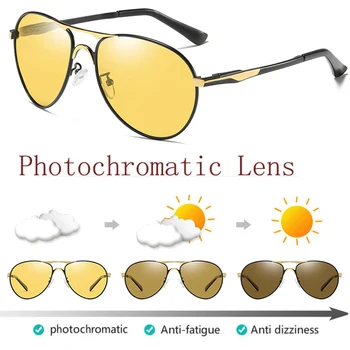 Aluminium Day Night Photochromic Polarized Sunglasses Mens Driver Sunglasses Male Safety Driving Transition Sun Glasses UV400
Aluminium Day Night Photochromic Polarized Sunglasses Mens Driver Sunglasses Male Safety Driving Transition Sun Glasses UV400