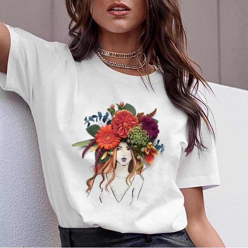 Women Clothing Garlanded Flower Girl Graphic Tees Camiseta Mujer Tops Aesthetic Tee Shirt Femme Streetwear Harajuku T Shirt
Women Clothing Garlanded Flower Girl Graphic Tees Camiseta Mujer Tops Aesthetic Tee Shirt Femme Streetwear Harajuku T Shirt